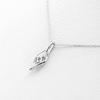 Estelle Official [Amazon.co.jp Exclusive] Women's Necklace, 10K White Gold with Diamonds and Drop Motif, 0344-1406-0015-0000