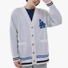 MLB X Disney Knitwear Unisex White V Neck Moderate Cardigan 31KTK1011-07I