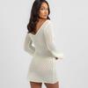 New Summer Beach Skirt for Women Solid Color Sexy Knitted Beach Bikini Women's Dress