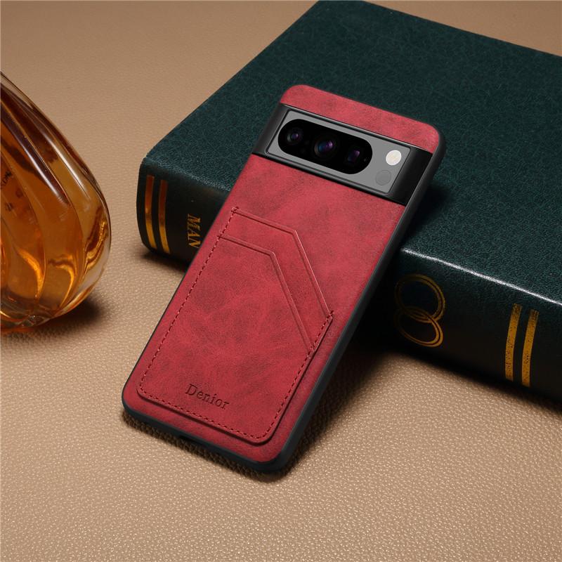 

EUCAGR Luxury Business Magnetic Leather Phone Case For Google Pixel 9 8 7 6 Pro Protection Back Cover For Google Pixel 8A 7A 6A Pixel 7A червоний