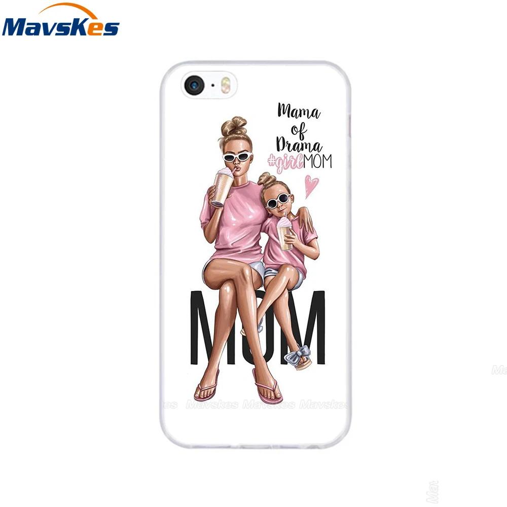 For iPhone 5s SE 5 Case Cover Silicone Soft TPU Cover Print Flower Cute Animal Phone Case For iPhone 6s 6 7 8 Fundas Clear Cases
