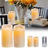 2Pcs Flameless Candles with Remote Timer Flickering Simulate Dripping Led Candles Battery Operated for Indoor Outdoor Decor