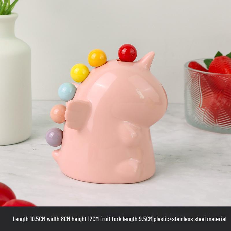 Creative Colorful Unicorn Dessert Fork Set - Cute Cartoon Stainless Steel Cake Ornaments