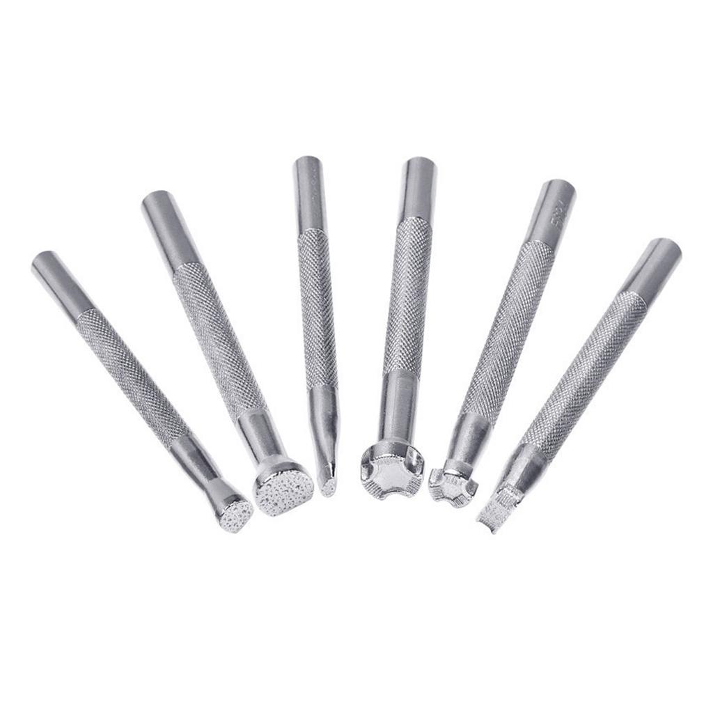 Leather Stamping Tools Set Non-Slip Different Shape Handle DIY Handcraft Making Tool for Leather Craft