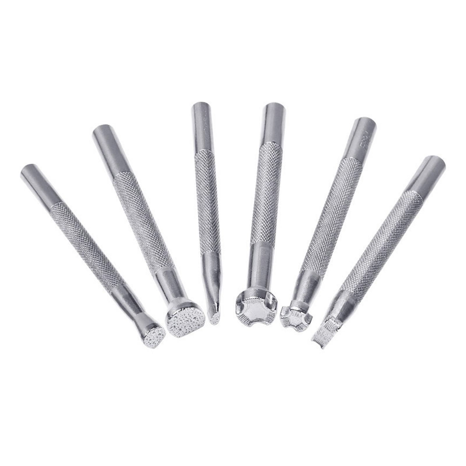 Leather Stamping Tools Set Non-Slip Different Shape Handle DIY Handcraft Making Tool for Leather Craft Tacitly Approve