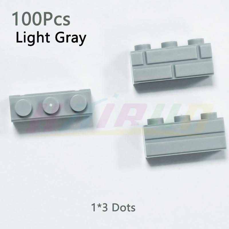 Non-Toxic 100Pcs Building Block Simulation City Moc Wall Brick Building Block Model Building Accessories Castle Construction Kids Toys