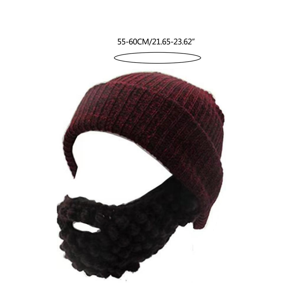 Elastic Beard Hat Winter Knit Balaclava Hat for Teens Men Keep Full Face Cover Masquerade Theater Performances Supplies