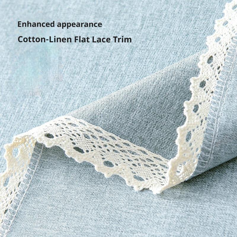 Tablecloth Waterproof and Oil-proof Wash-free Nordic Solid Color Blended Cotton and Linen Round Table Mat Fabric Round Table Desk Coffee Table Cloth