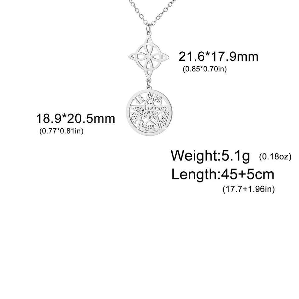 Collana Ciondolo Stella a Cinque Punte Svuotata a Forma di S con Doppio Foro Design Versatile Nodo Miko Gioielli
