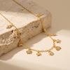 Boho Zircon Starfish Shell Conch Pendant Necklace for Women Seahorse Crab Pearl Metal Chain Choker Summer Beach Party Jewelry