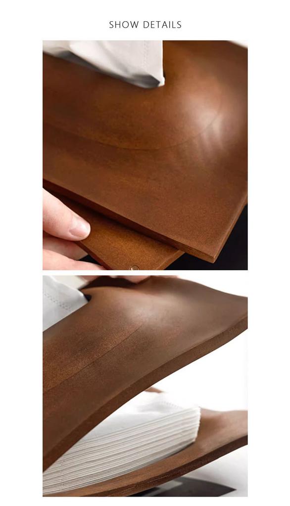 Wooden Tissue Box Solid Wood Desktop Walnut Paper Box Napkin Holder Tabletop Ornament Face Towel Storage Container Home Decor