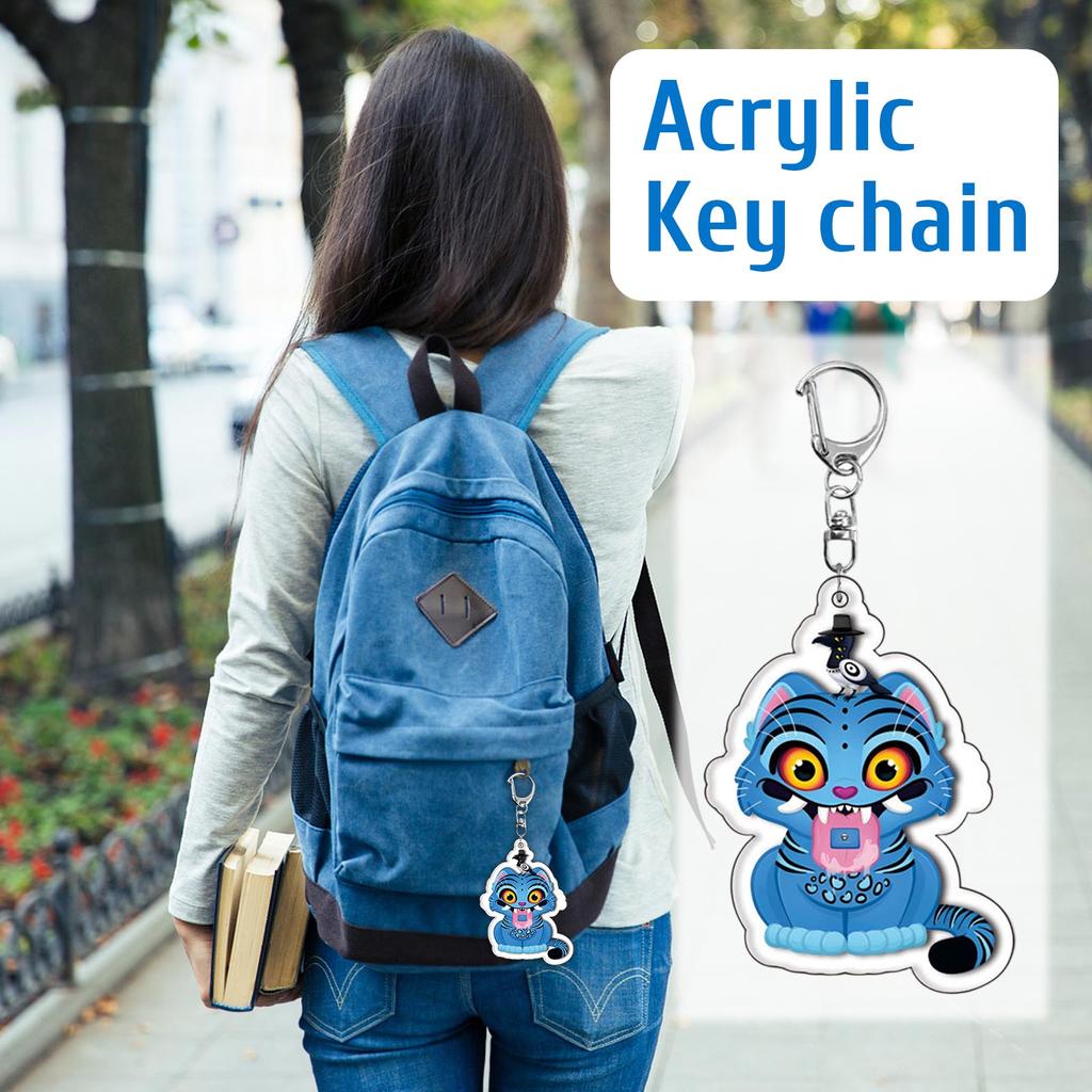Cartoon Anime Movie Transparent Acrylic Keychain Pendant, Exquisite Gift Hanging Accessories For Backpacks