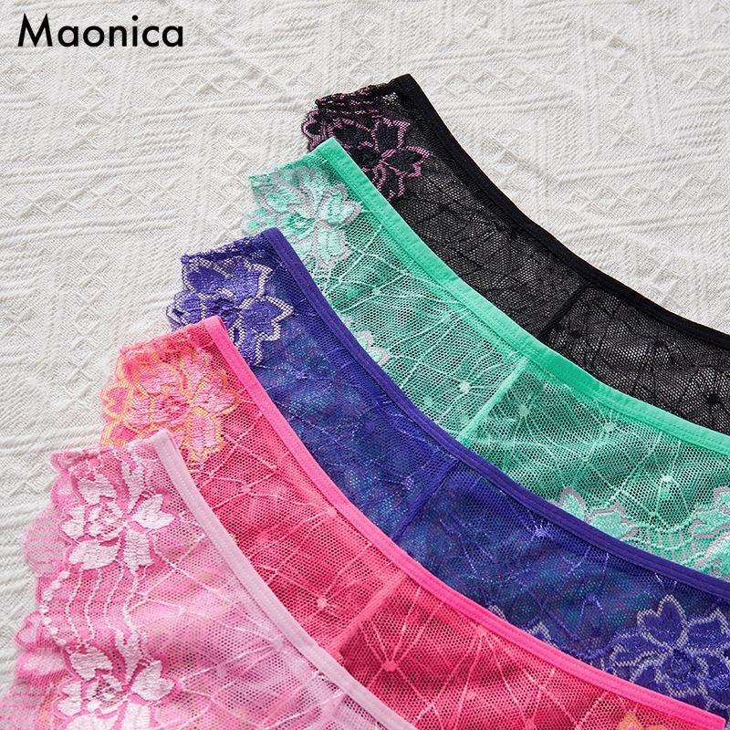 Taglia Europea Mutandine di Pizzo Arcobaleno da Donna Mutandine da Donna Multicolore Cavallo in Puro Cotone Estivo Mutandine da Donna a Vita Media Intimo Colore Lecca-lecca