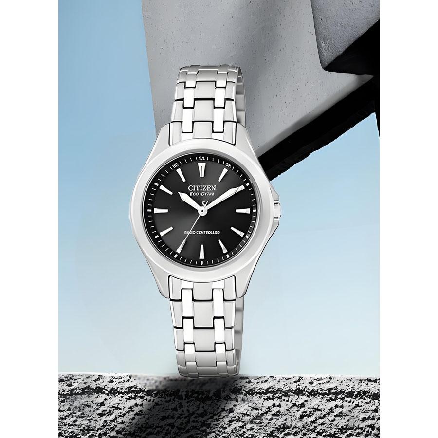 Citizen Classic Style Radio Wave Watch - Silver and Black - ES5040-51E