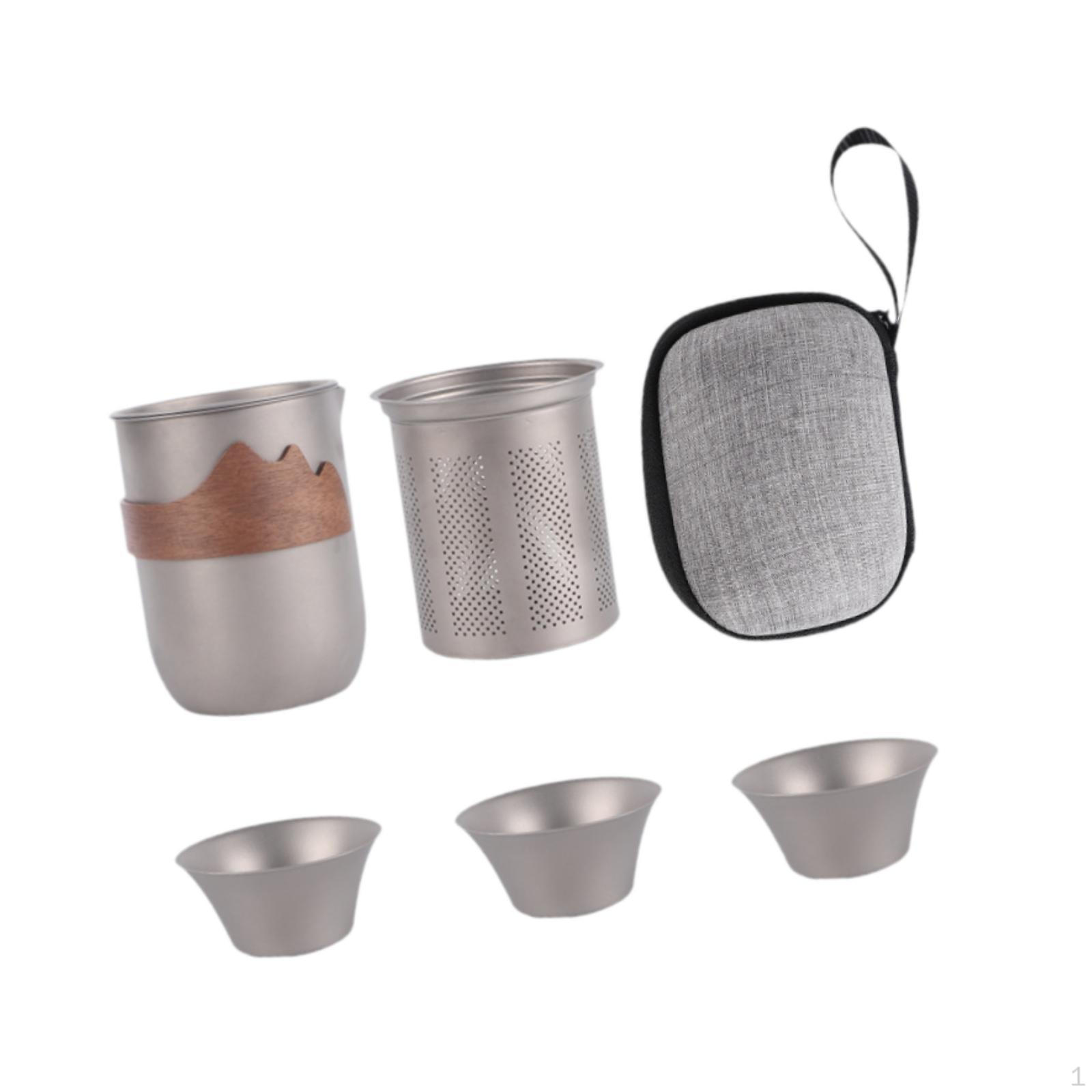 

Титановий чайний набір для кемпінгу на відкритому повітрі, посуд для напоїв, чашка для кави, подорожній чайник з Style B