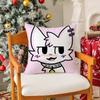 BBoy Kisser Silly Cat Cute Pillow Case Silky Short Plush With Invisible Zipper Dustproof Sofa Cushion Cover