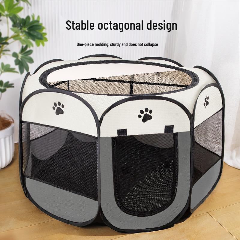 Cat Delivery Room: Universal Enclosed Octagonal Tent for Cats and Dogs, Labor Package & Pet Bed