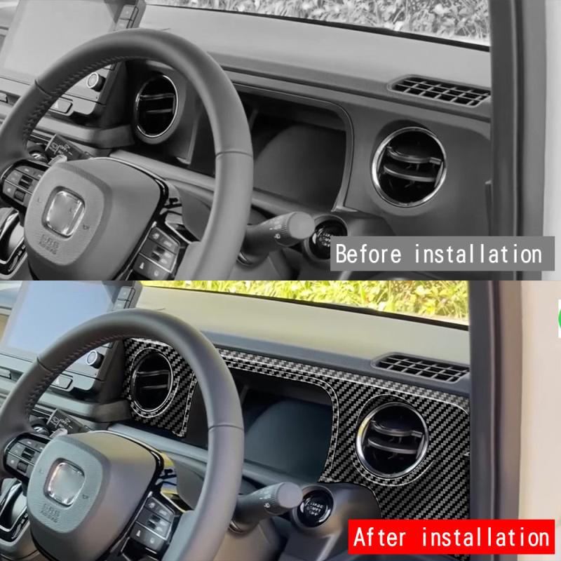 RHD For Honda N-box JF5 JF6 2024 2025 carbonfiber front Dashboard trument meter Display Screen one button start Panel cover