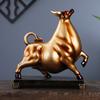 Resin Handicrafts Simulation Animal Sculpture Cattle Bull Golden Ox Decorative Figurines Home Decoration Accessories