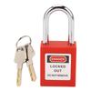38mm Säkerhetshänglås Fast Kropp Rostfritt Stål Lockout Tagout Lås med 2 Nycklar för Industri