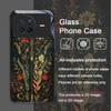 Aesthetic Sunflowers and Moon Pattern Tempered Glass Phone Case for OPPO Reno 13F 12 11 10 Pro Plus Find X8 X5 X3 Lite 5G Cover