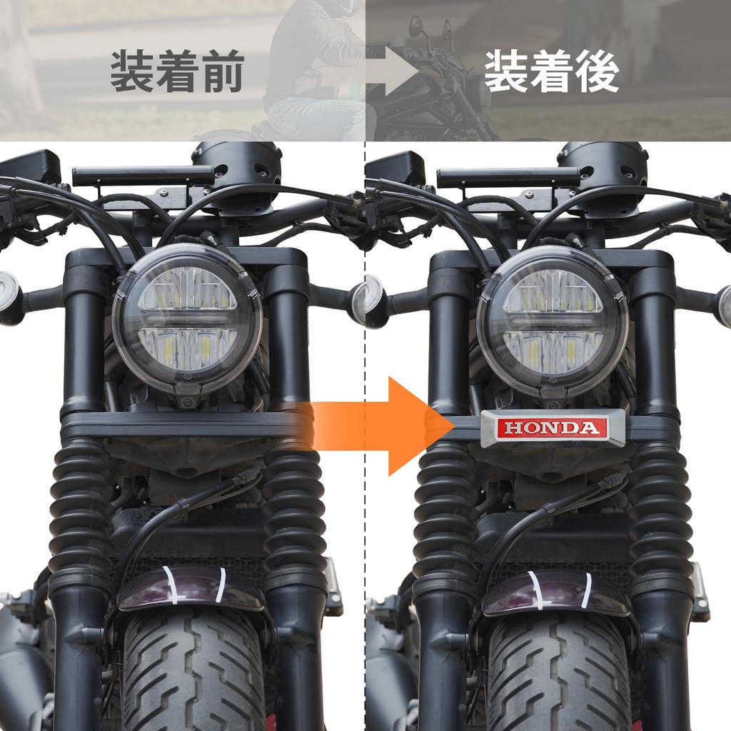 TOURI&TORI Front Fork Emblem for Rebel 250/500/CL250/500, Custom Motorcycle Parts, Easy Installation, Grommets Included, Emblem Stay Set (Red)