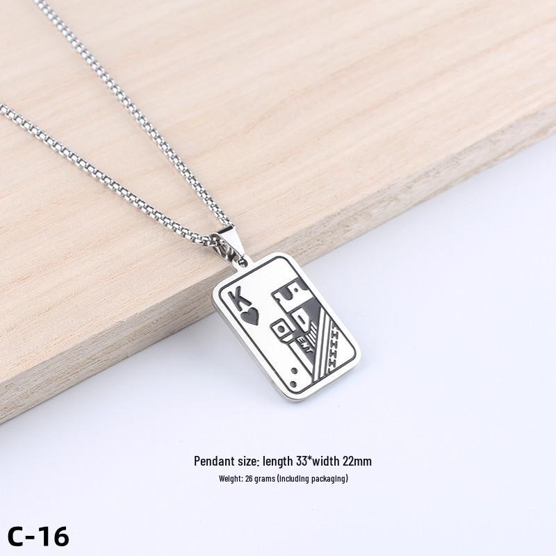 Colier Unisex cu Pandantiv Cruce Stil Hip-Hop - Accesoriu Bijuterie din Oțel Inoxidabil