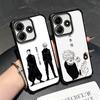 JUJUSU Anime Character Black White Soft Phone Case For Xiaomi Redmi Note 14 15 Pro Plus 13 12 11S 11T 5G 10 9S 9 Plating Anti-Fa