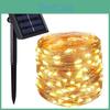 Led 22m String Solar Light 200 Led Outdoor Waterproof Solar Light Lawn Garden Viewing Light Courtyard Christmas Party Decoration Copper Wire Light