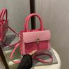 Faux Leather Ladies Shoulder Bag, Minimalist Commute Tote, Chic Solid Color Crossbody Purse KTB