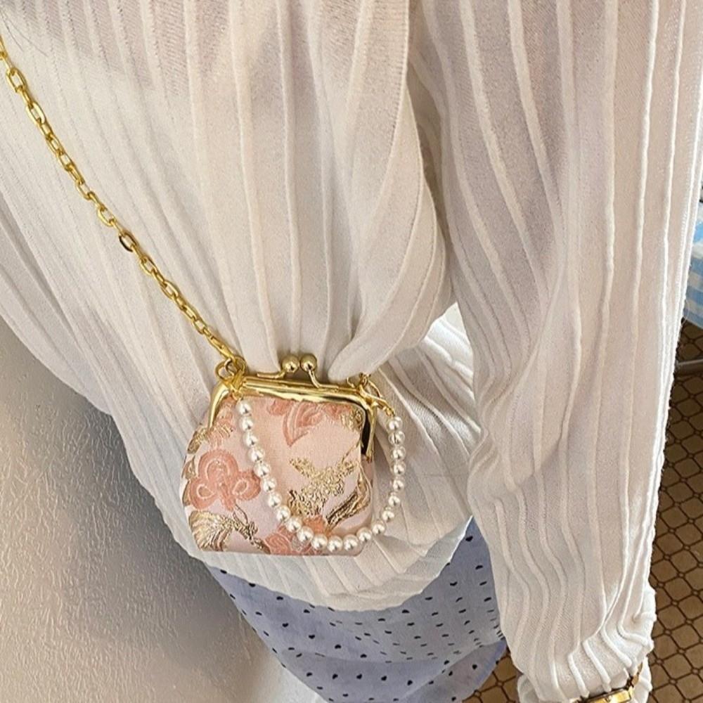 Retro Kiss Lock Crossbody Bag Embroidery Clasp Bag Fashion Chinese-style Mini Bag Wedding