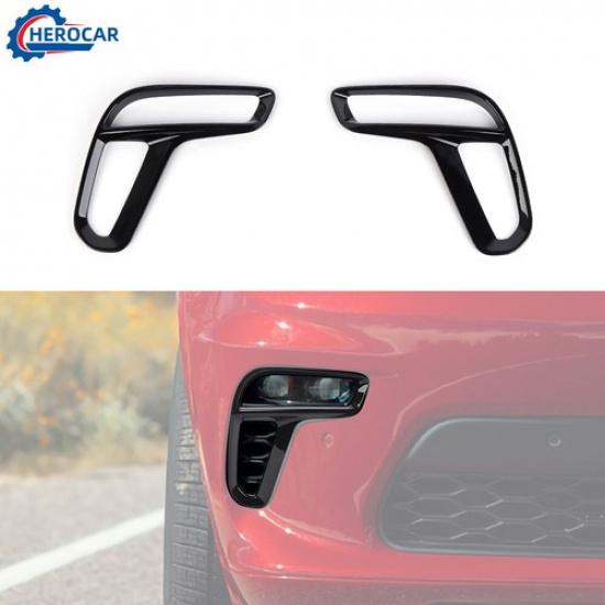 2* Fog Light Lamp Cover Trim Overlay Shell for Dodge Durango 21+ Exterior Access