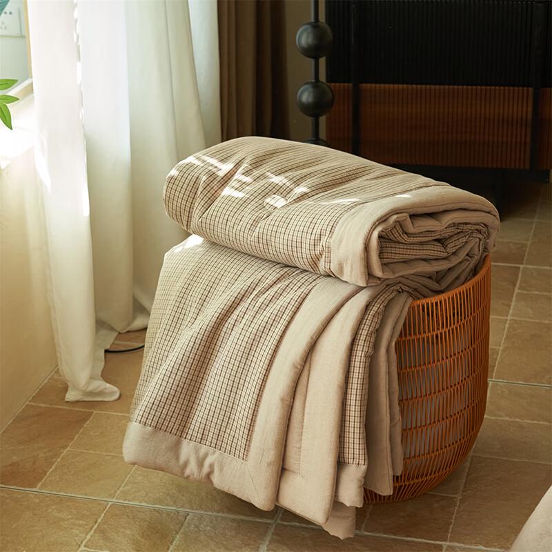 POCHME All Cotton Jacquard 3-Layer Gauze Summer Quilt 150cm x 200cm