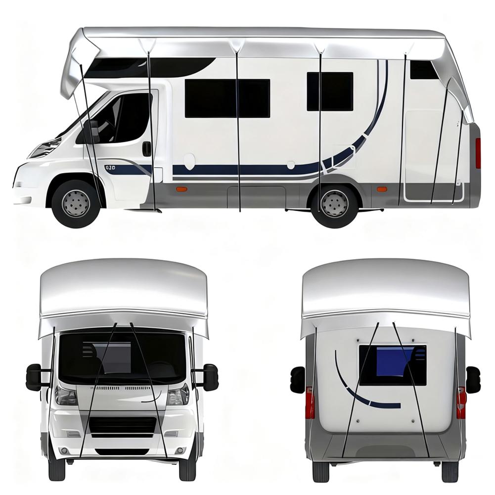 Waterproof WinterReady 210D Oxford RV Cover with Dustproof and UV Protection for For camping and Large Tents Outdoor Use