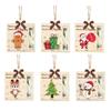 1/6Pcs Christmas Wallet Pendant Snowman Xmas Tree Gift Box Deer Pattern Pendant Striking Atmosphere