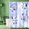 Purple Blue Pattern Bathing Curtain Bathroom Shower Curtain Waterproof With 12 Hooks Home Deco