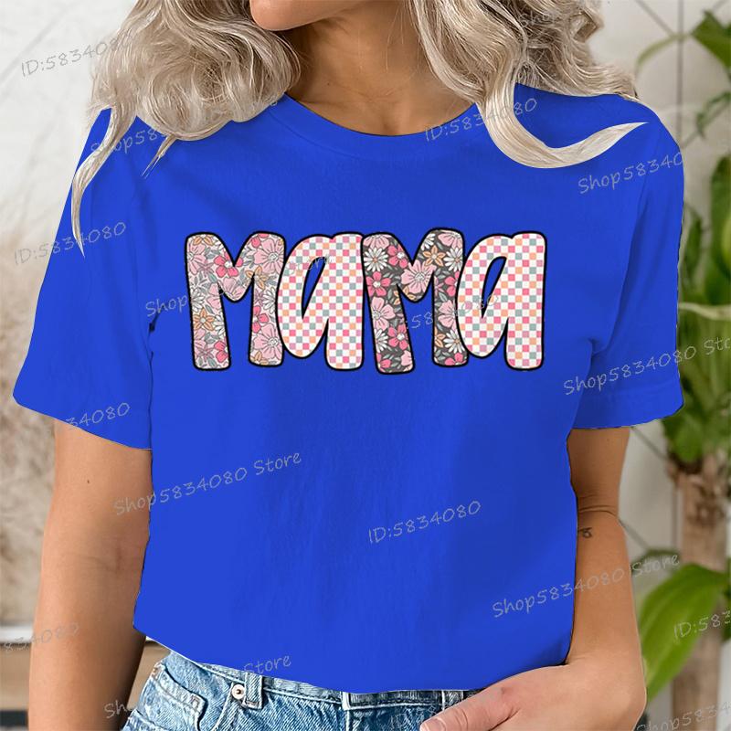 Uroczy Koszulka z Kwiatowym Wzorem dla Mamy Prezent na Dzień Matki Modne Koszulki Prezent dla Nowej Mamy Graficzna Koszulka na Dzień Matki Kwiatowa Mama Koszulki Retro