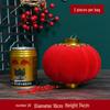 Small Red Flocked Ball Lantern Decoration for New Year Balcony and Outdoor Festival