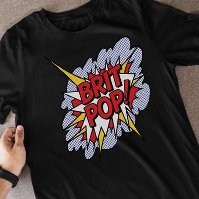 1960s Mod Brit Pop Art T-Shirt and Kids Shirt | Retro London Scene Graphic Tee