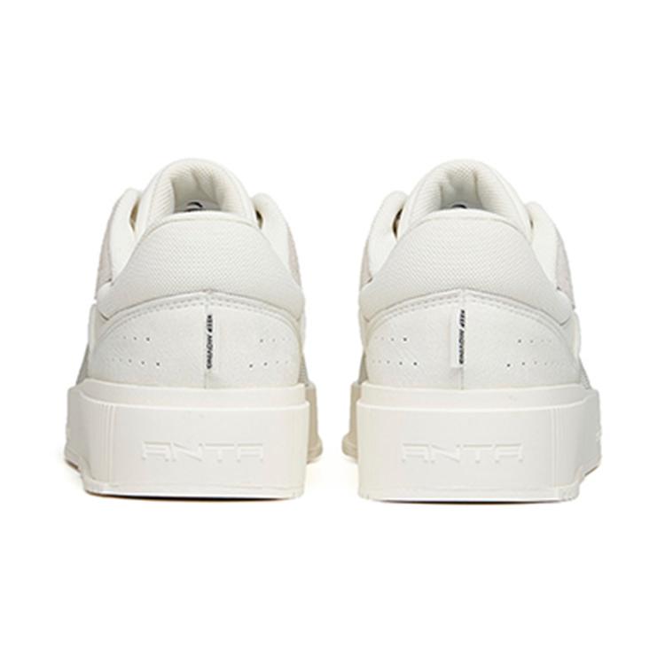 Anta Life Collection Abrasion Resistant Breathable Low top Skateboard Shoes Women's White Gray 922148031-1