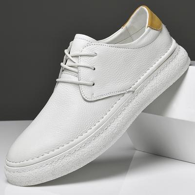 Mode Handgefertigt Echtes Leder Freizeitschuhe Luxusmarke Sneaker Herren Einfache Bequeme Laufschuhe Neu Heißer Verkauf Fahrschuhe