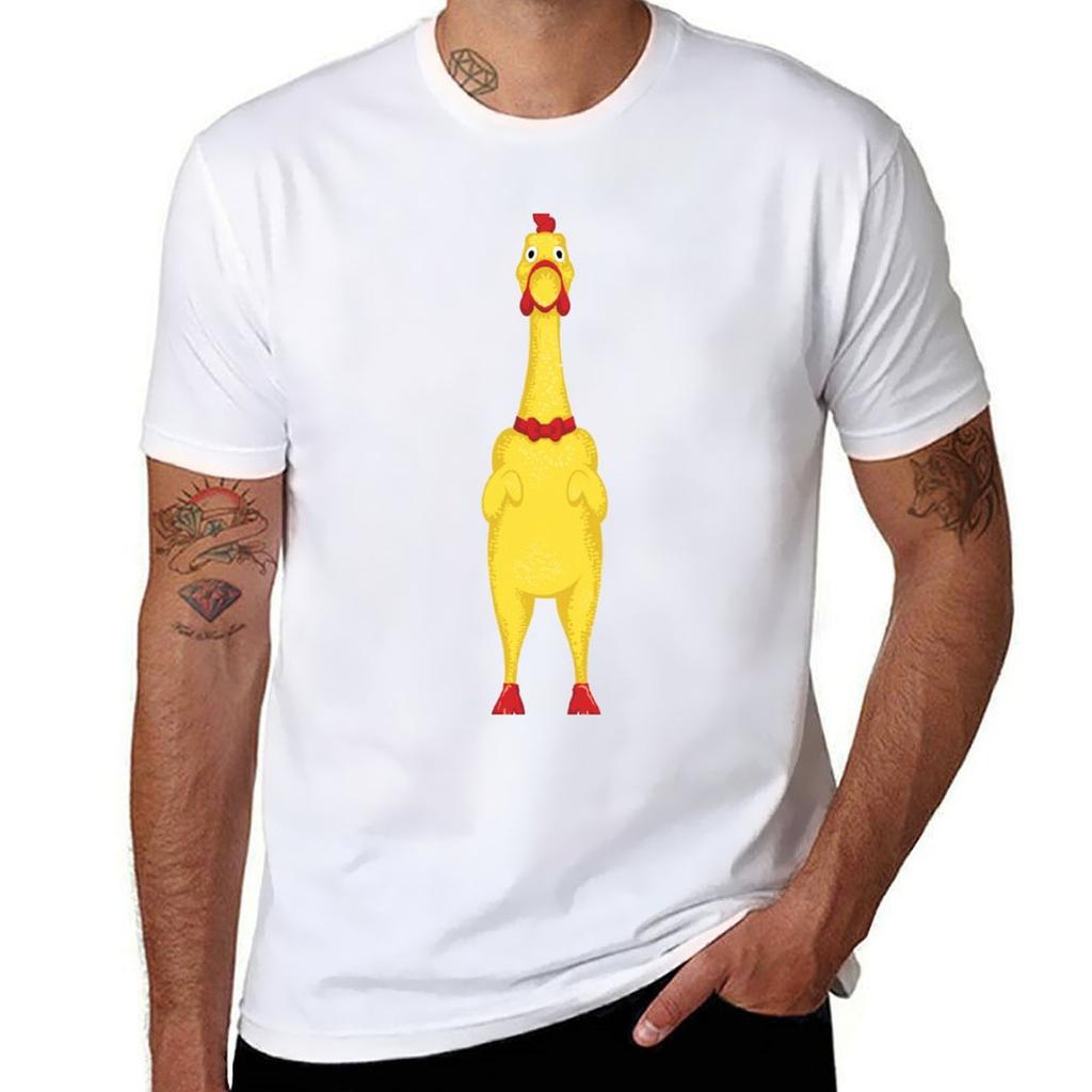 Rubber Chicken Toy TShirt Fashion Letter Print TShirt