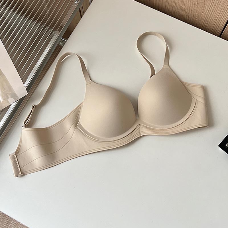 Traceless smooth-faced small breasts gather underwear for women, breathable and comfortable, lift bra, soft support, close breasts, anti-sagging bra