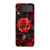 Beautiful Red Rose Flowers Phone Case For Samsung Galaxy Z Flip 3 4 5 Hard Folding Clear PC Bumper For Samsung Z Flip3 Cover