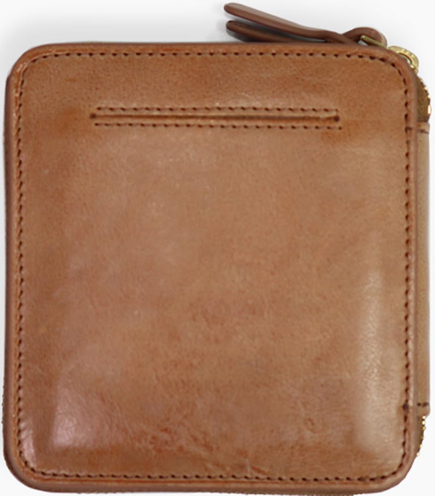 Creed SIBILLA Round Short Wallet, Cowhide Leather, Box-Shaped, with Coin Storage, Bifold, 335C090#22, Brown