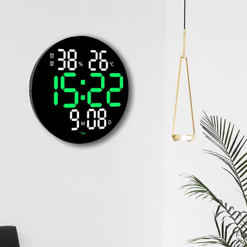 Modern LED Alarm Clock with Remote Control 10inch Display Screen Clear andEasy Read Digital Wall Clock