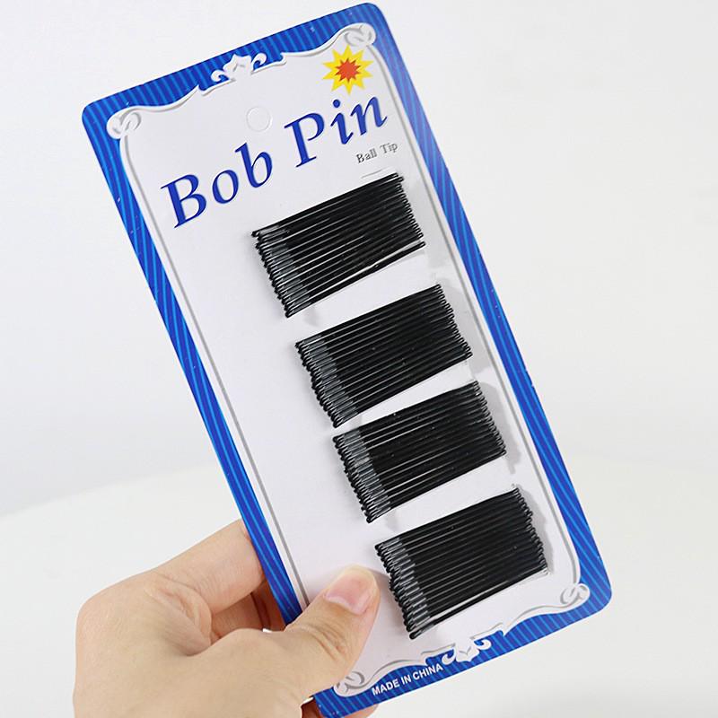Korean Style Black Metal Hairpins - Thin, Small Clips for All Hairstyles
