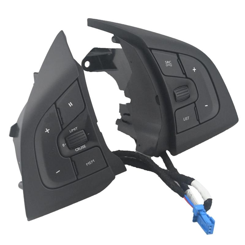 Car Steering Wheel Cruise Switch Button Audio Volume Control Switch Buttons For Citroen Cactus DS5 DS6-M53K