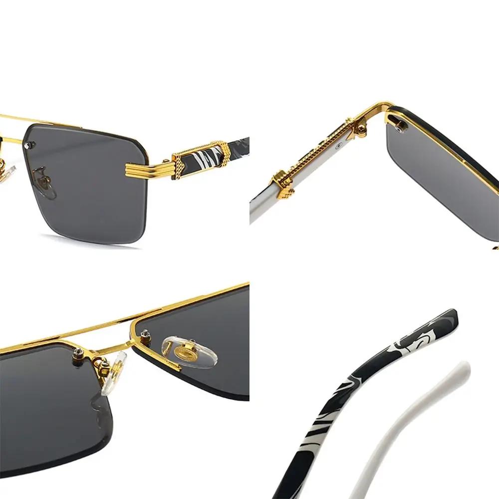 Fashion Rimless Sunglasses Square Women Retro Men Gradient Sun Glasses Brand Designer Eyewear UV400 Shades Oculos Female