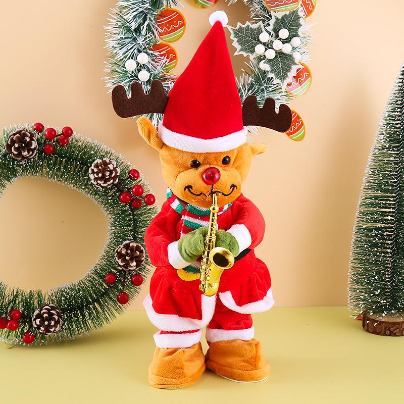 

Поющая и танцующая рождественская елка, электрическая качающаяся плюшевая рождественская игрушка 40cm